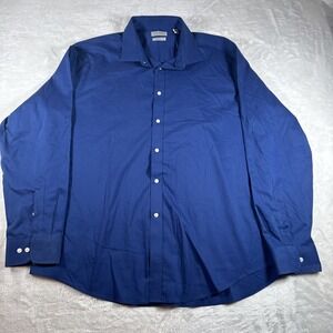 Lauren Ralph Lauren Men Slim-Fit Performance Stretch Dress Shirt Blue 2XL 36/37